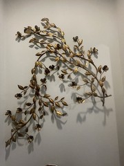 Vintage Hollywood Regency Style Gold Gilt Tole Wall Art 48” X 40”