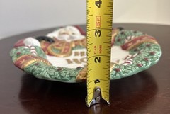 Fitz & Floyd SANTA WREATH Ho Ho Ho Canape Ceramic Serving Plate New In box Vtg