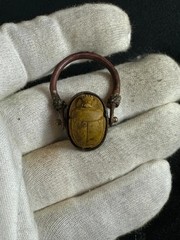 Authentic Ancient Egyptian Antiquities Egyptian Copper scarab Ring Egyptian BC