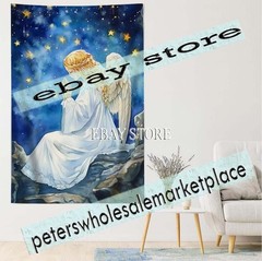 Angel Rest Tapestry Radiant Holiday Wall Decor 59X82 in