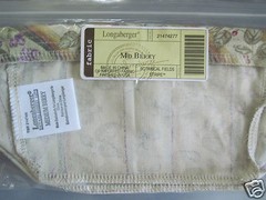 Longaberger~ Botanical Fields Stripe Fabric Liner for MEDIUM BERRY Basket NIP