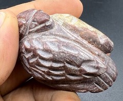 Natural Jasper Stone Rare Unique A Bird Figured Statue Beads