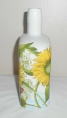 Rosanna Bottle Vase SUNFLOWERS & BUTTERFLIES – Ceramic 4.5×2.5 & 7.5″ tall
