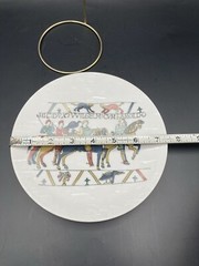 RARE Vintage Limoges France Capisserie de Bayeux Falcon Hunter Plate