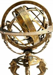18″ Solid Brass Armillary Sphere Vintage Nautical Astrolabe Globe Nautical Decor