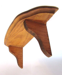 Vintage Traditional Solid Pine Wood Half Circle Round Sconce Wall Shelf 5x6x15.5
