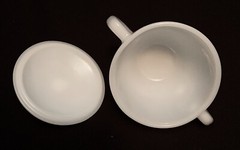 Vintage MCM Avon Sugar Bowl Club Federal Glass with Lid