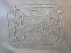 Lead Crystal Footed, Lidded, Hexagonal, Candy Dish, Wedding Box