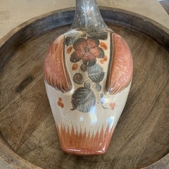 Vintage Tonala Pottery Hand Painted Duck Mexico Folk Art Large