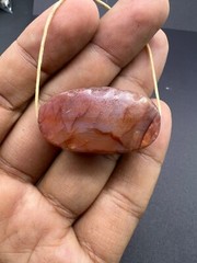 Rare Beautiful Old Natural Carnelian Agate Bead From North Afghanistan