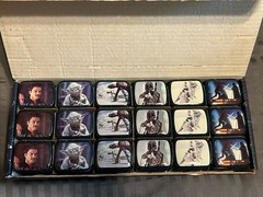 Vintage Star Wars Empire Strikes Back Micro Tins 1980 W/ 72 Tins Store Display