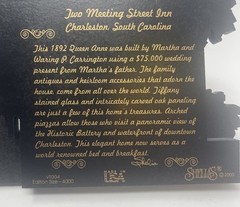 Shelia’s Collectibles 2000 “Two Meeting Street Inn” Charleston SC Wood Building