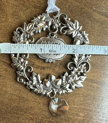 Ganz Ornament w/Sunflowers Bird & Leaves “Full Plates Full House Full Hearts”