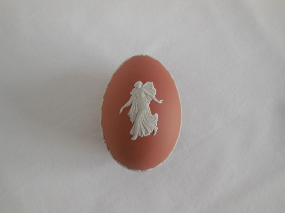 Wedgwood Terracotta Jasperware 2.75 Inch Dancing Hours Egg Box