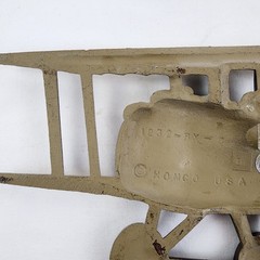 Vintage 1975 Homco WWI Red Biplane Fighter Metal Wall Hanging Decor 1232 BX C