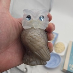 Avon Victoriana Soap Dish Special Occasion Fancy Soap & Snow Owl, Decanter Lot