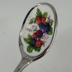 Avon 1982 Vintage Fruit Jelly Jam Spoons Stainless Steel and Enamel Set of 3
