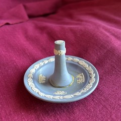 Wedgwood Blue Jasperware Ring Holder REPAIRED