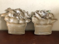 Sexton 1976 Cast Metal Wall Art Hanging Fruit & Vegetable Baskets Vintage