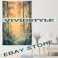 Golden Trees Tapestry Sunlit Forest warm tones glowing woods 39X59 in