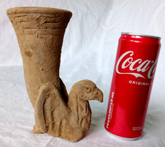 300 BC Beautiful Ancient Roman Clay Terracotta Drinking Rhyton Museum Quality
