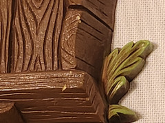 Vintage Plastic Wall Art of Chipmunks In Birdhouse w/ Bracket Dart Ind HOMCO