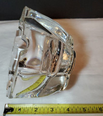 ASHTRAY CRYSTAL Thick Clear HEAVY Deep Waved Design Vintage Original WHOLESALE