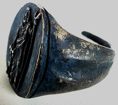 300 BC Ancient Greek Silver Ring Pluto of god who presides over the afterlife