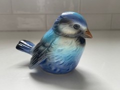 Goebel Bluebird Figurine CV74 Germany Porcelain Bird Glossy Hand Painted Vintage