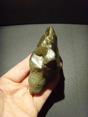 Lower Paleolithic – Fine Acheulean oblique ‘handled’ scraper. c.450,000 BP.