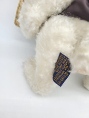 Boyds Bears Plush Rabbit White Black Gray Vest GG. Willikers Jointed