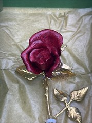 Franklin Mint Forever Rose 8″ Long Original Packaging