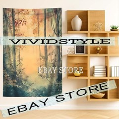 Golden Trees Tapestry Sunlit Forest warm tones glowing woods 39X59 in