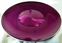 Vintage 1960s Olden Design Norway Starburst Pattern Enameled Aluminum 10″ Plate