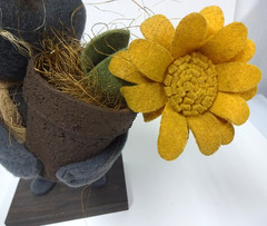 Rugged Chic Mouse with Yellow Flower Michael McCarty Design Made in USA NEW