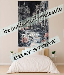 Gothic Roses Wall Hanging Tapestry Vintage Romantic Decor 39X59 in