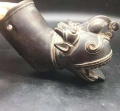 Very Beautifull Old Late Magul Drogan Head Bronze Statue