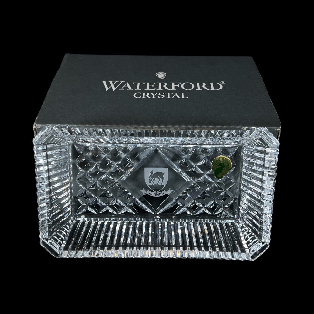 WATERFORD “LENNON” CRYSTAL glass LISMORE RECTANGULAR SANDWICH TRAY bowl NEW