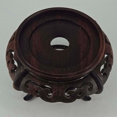 Vintage carved wood plant stand jar vase statue display base pedestal Riser