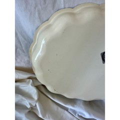 Tray Metal Toleware Beige Hand Painted Nashco New York Fruit Motif