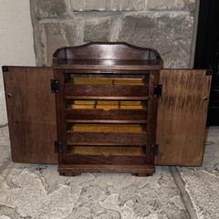 Vintage Revolutionary War Bicentennial 4-Drawer Decoupage Jewelry Chest Box MCM