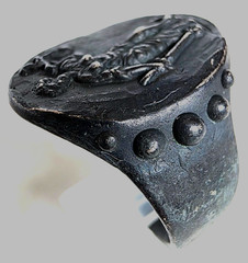 300 BC Ancient Roman Silver Ring Lady Justice goddess moral force in judicial