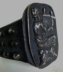 300 BC Ancient Greek Silver Ring God Orpheus bard legendary musician and prophet
