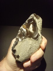 Lower Paleolithic – Superb Acheulean lateral scraper. c.450,000 BP.