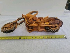 Unique Handmade Entirely of Wood & Wooden Vines Motorcycle. Chopper Nicely Made