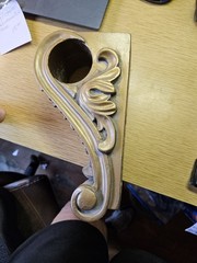 Vintage Victorian Wall Decorative Hanger Gold Tone Ornate