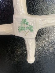 Belleek St Brigid’s Day Cross Ireland Wall Hanging Ornament Parian China Signed