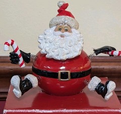 Jiggling Santa Fitz & Floyd Gift Gallery Christmas Bobblehead Ceramic Figurine