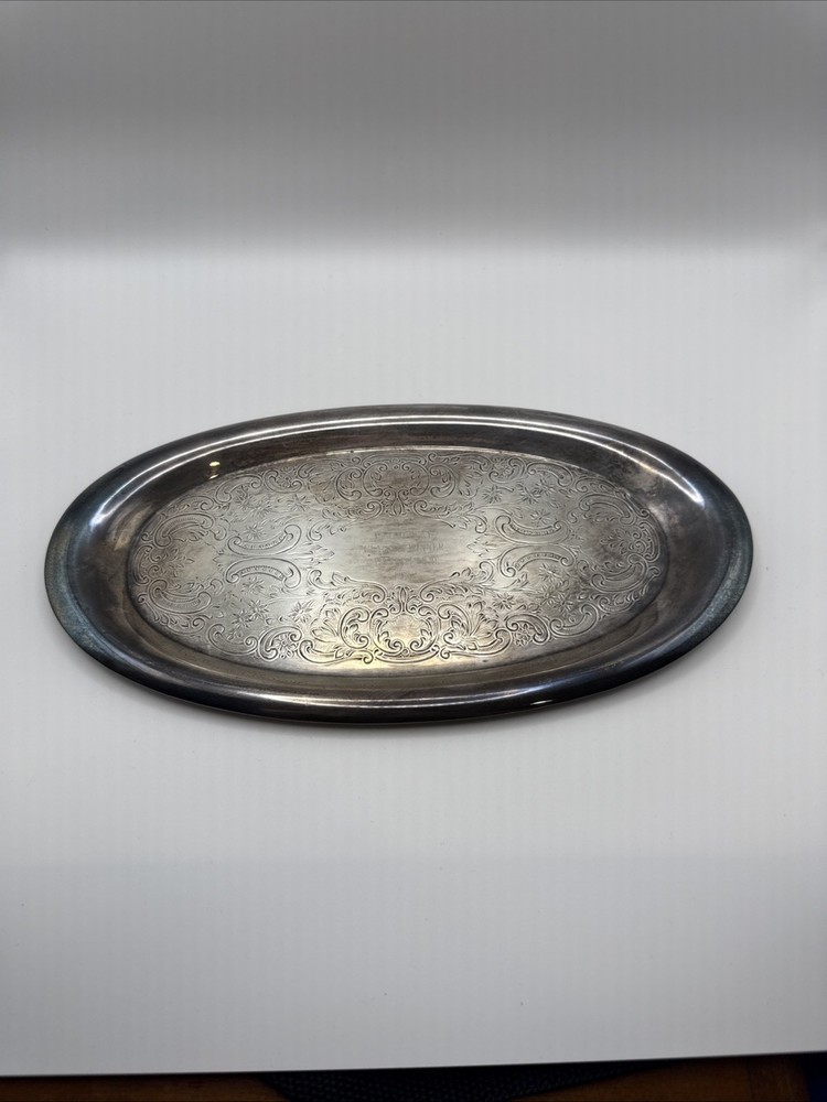 1962 Fresh Meadow Country Club Silver Plate Trophy Tray Presentation Platter NY