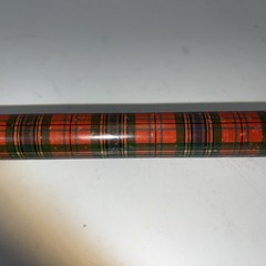 Antique Tartanware Cylinder Ruler? 10 Inch